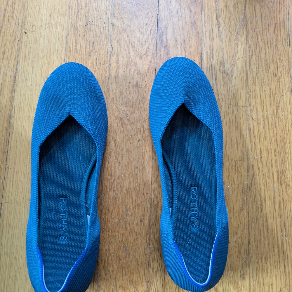 Rothy's Blue flats. Size 8.5. New without box.